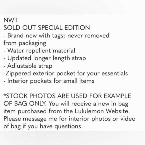 Lululemon NWT strap bag Rabbit Year limited edition 1L - Picture 9 of 9
